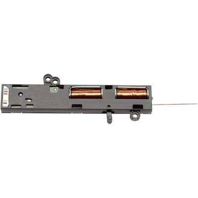 Electronic coil in a black housing with two visible copper windings, potentially a component of a technical device.