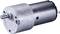 A cylindrical electric motor with a metal shaft. The motor has two fixing screws and a small side connection.