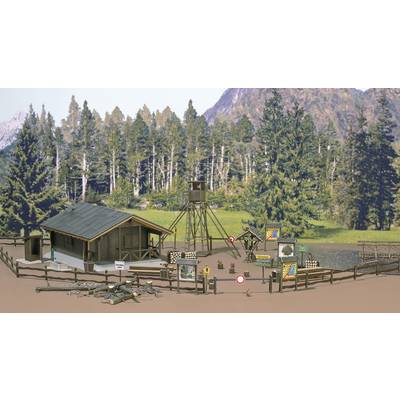 Image of Busch 6042 H0 Set Wood barn Assembly kit