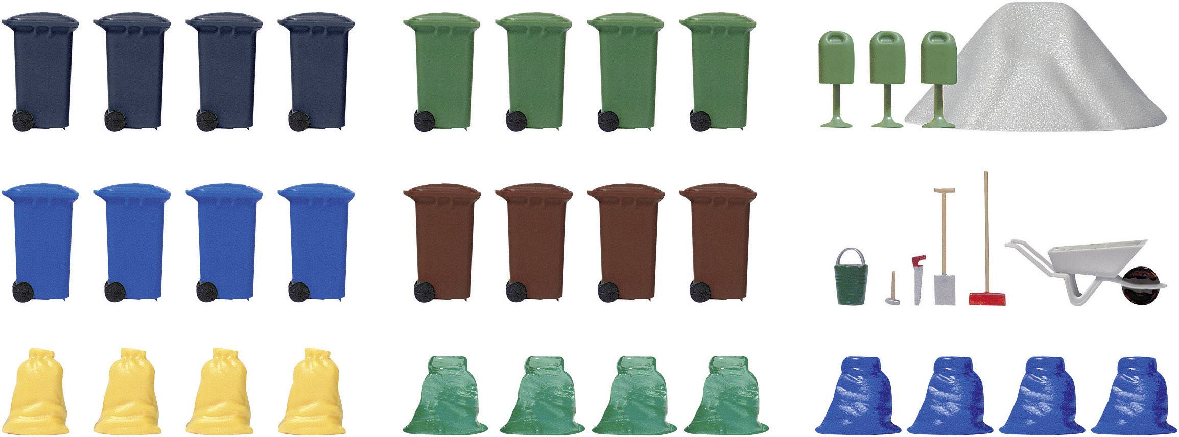 Busch BU 1136 H0 Garbage set Plastic
