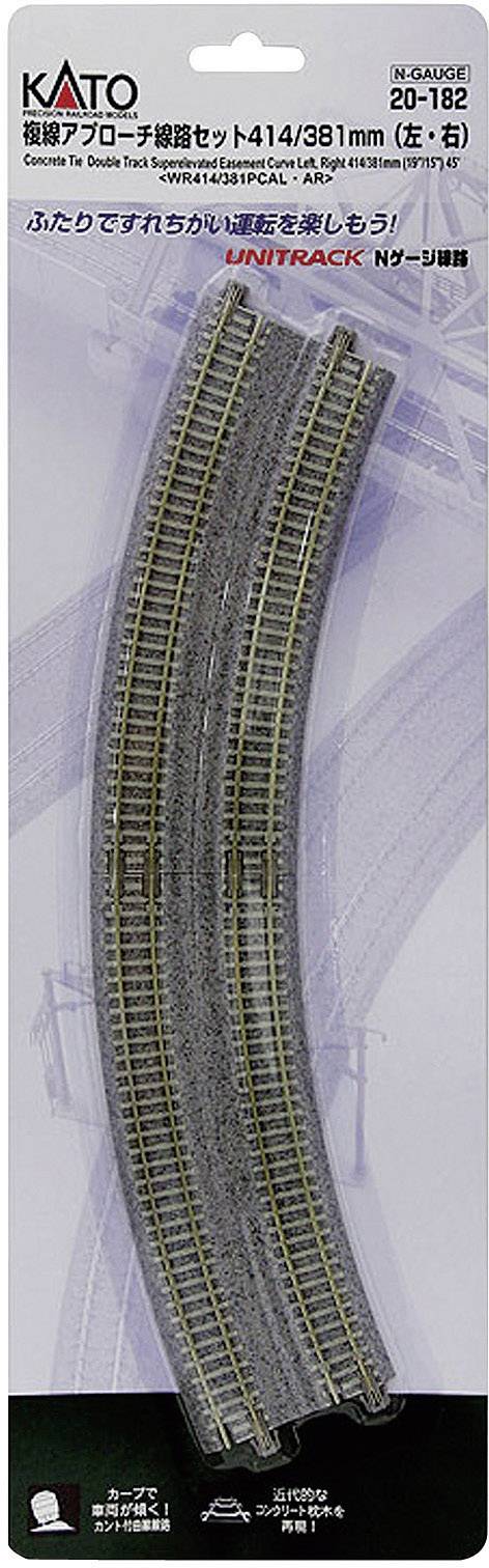 Image of 7078115 N Kato Unitrack Dual track, Curve 22.5 ° 381 mm, 414 mm 2 pc(s)