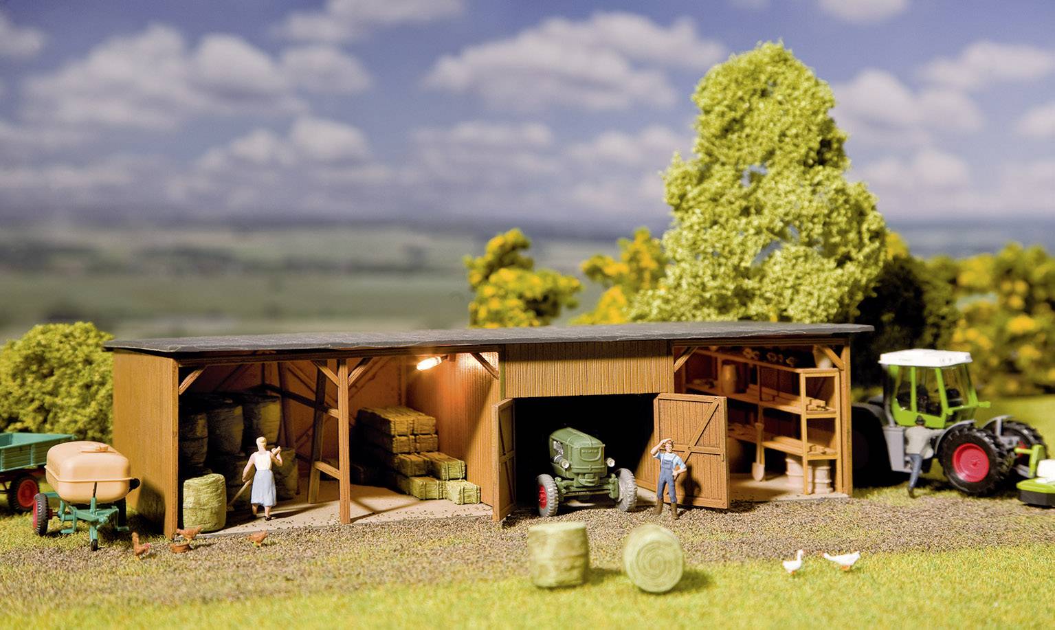 Image of Faller 130523 H0 Hay ROLLS STORE WITH WORKSHOP