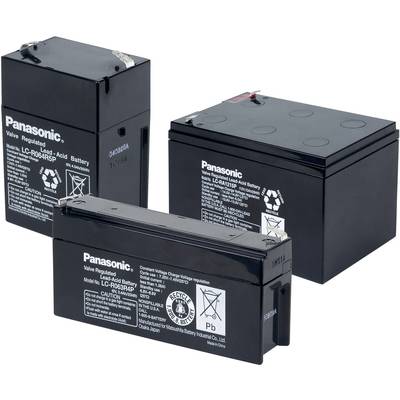 Panasonic 12 V 7,2 Ah LC-R127R2PG VRLA 12 V 7.2 Ah AGM (W x H x D) 151 x 94 x 65 mm 4.8 mm blade terminal VDS certificat-1