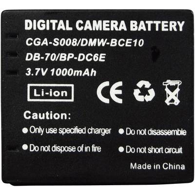 Conrad energy 250534 Camera battery replaces original battery (camera) CGA-S008, DP-330, DMW-BCE10, DB-70, BP-DC6E 3.7 V