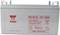 Yuasa battery, model NPL100-12, 12V, 100Ah, vented, sealed lead-acid type, suitable for emergency power supply.