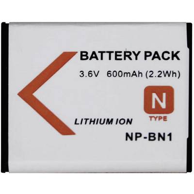 Conrad energy NPBN1 Camera battery replaces original battery (camera) NP-BN1 3.6 V 500 mAh