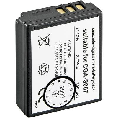 Conrad energy 250985 Camera battery replaces original battery (camera) CGA-S007, CGA-S007E 3.7 V 900 mAh