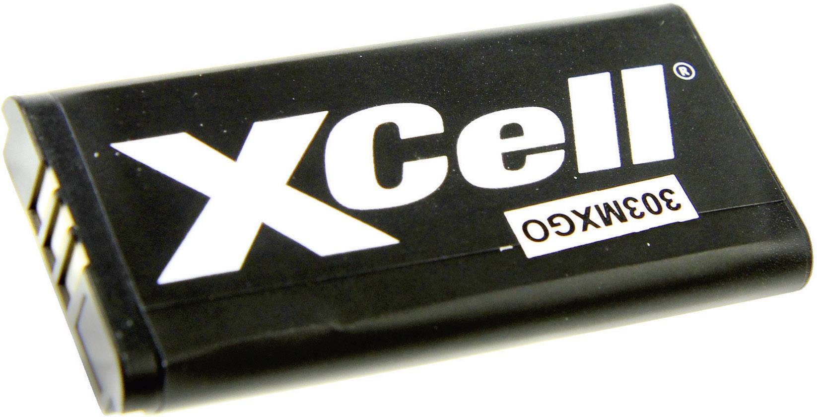 Black battery with 'XCell' inscription, model number '303MXGO'.