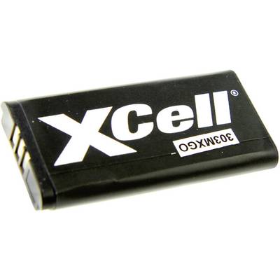 Black battery with 'XCell' inscription, model number '303MXGO'.