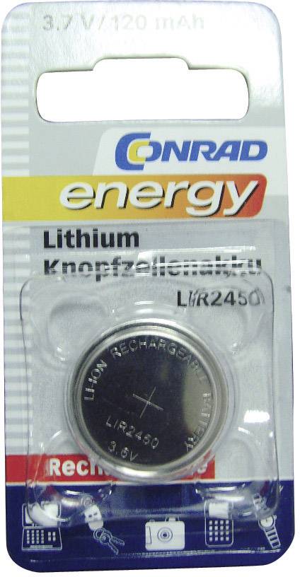 1 LIR2450 Lithium-Knopfzellenakku LIR2450 120 mAh 3.6 V 24 mm x 5mm LIR 2450 