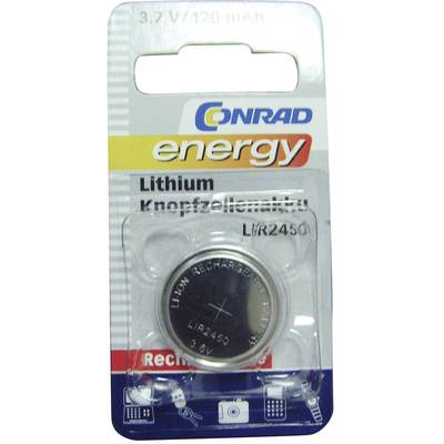 Conrad energy LIR2450 Button cell (rechargeable) LIR2450 Lithium 120 mAh 3.6 V 1 pc(s)