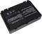 A black laptop battery with technical specifications and safety instructions on the top surface. Contains print '4000mAh'.