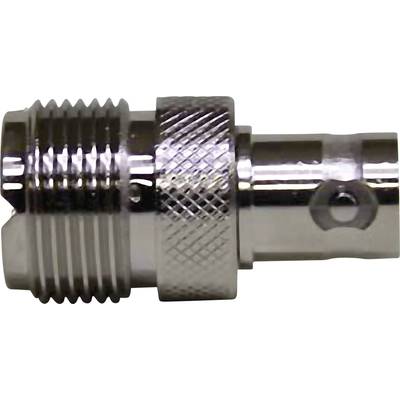 Metal adaptor with external thread and knurled handle, likely for connecting hoses or cables in technical applications.