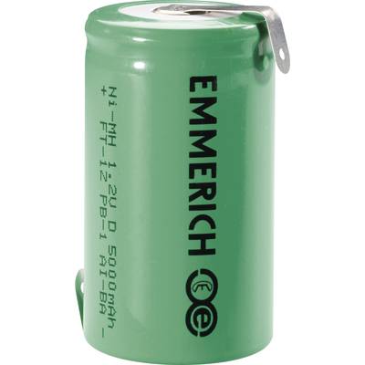 Emmerich Mono ZLF Non-standard battery (rechargeable)  D Z solder tab NiMH 1.2 V 5000 mAh