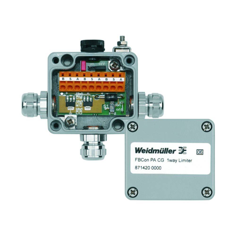 Weidmüller FBCON PA CG 1WAY LIMITER 8714200000 Sensor & actuator box (passive) Profibus PA standard splitter with current limiter 1 pc(s)