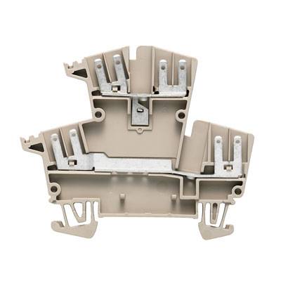 W terminal with cable-lug connection, Double-tier terminal, Rated cross-section: 1 mm², Flat-blade connection,