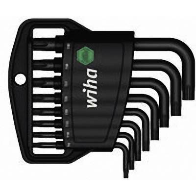 Set of black internal hexagon Allen keys in various sizes, in a black holder with the brand name printed.
