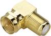 Renkforce RF-4196994 F connector (angled) gold-plated Connections: F plug, F socket 1 pc(s)