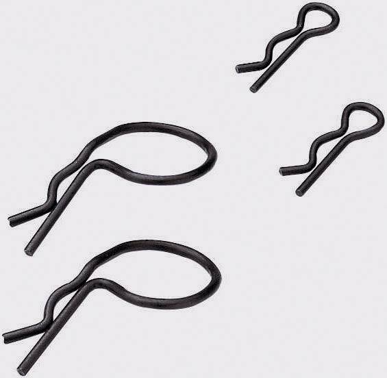 Four splints in different sizes on a grey background. They are commonly used for securing or connecting parts.