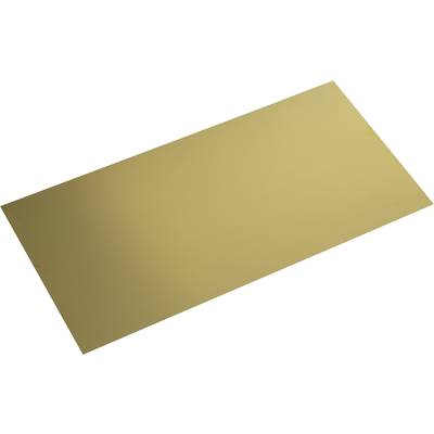 Reely  Brass Sheet metal (L x W) 400 mm x 200 mm 0.8 mm 1 pc(s)