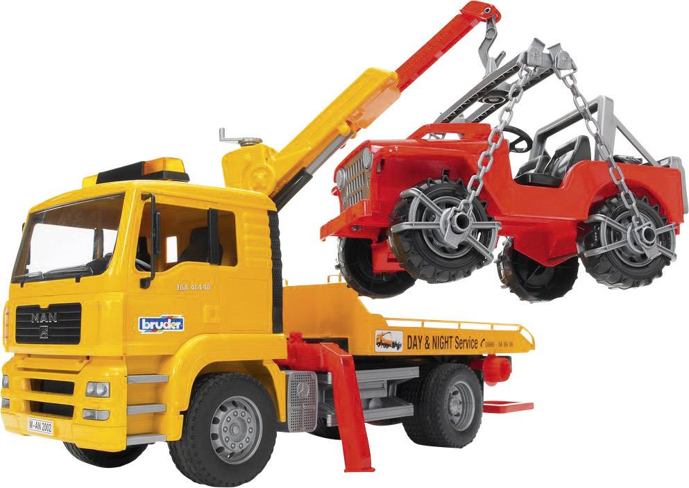 bruder MAN TGA tow truck with semi-trailer Assembled Commercial vehicle