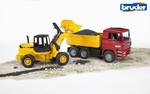 MAN TGA tipping trucks with joint wheel loader FR 130