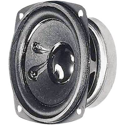 Black speaker with round membrane and silver rim, suitable for installation in audio devices.