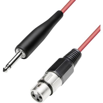 Paccs  XLR Cable [1x XLR socket - 1x Jack plug 6.35 mm] 5.00 m Red