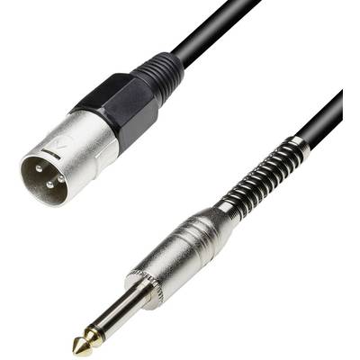 Paccs SC24BK100SD XLR Adapter cable [1x XLR plug - 1x Jack plug 6.35 mm] 10.00 m Black