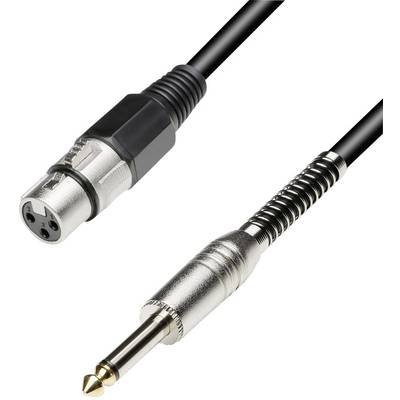 Paccs  XLR Adapter cable [1x XLR socket - 1x Jack plug 6.35 mm] 15.00 m Black
