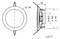 Technical Drawing of a Circular Loudspeaker with Diameter Specifications: 135 mm Overall, 60.5 mm and 110 mm Internal. Side View Shows a Depth of 43 mm.