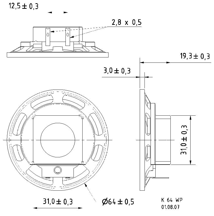 K Visaton 20,40 In Miniatura Altoparlante 8 , 600 Hz - Foto 3