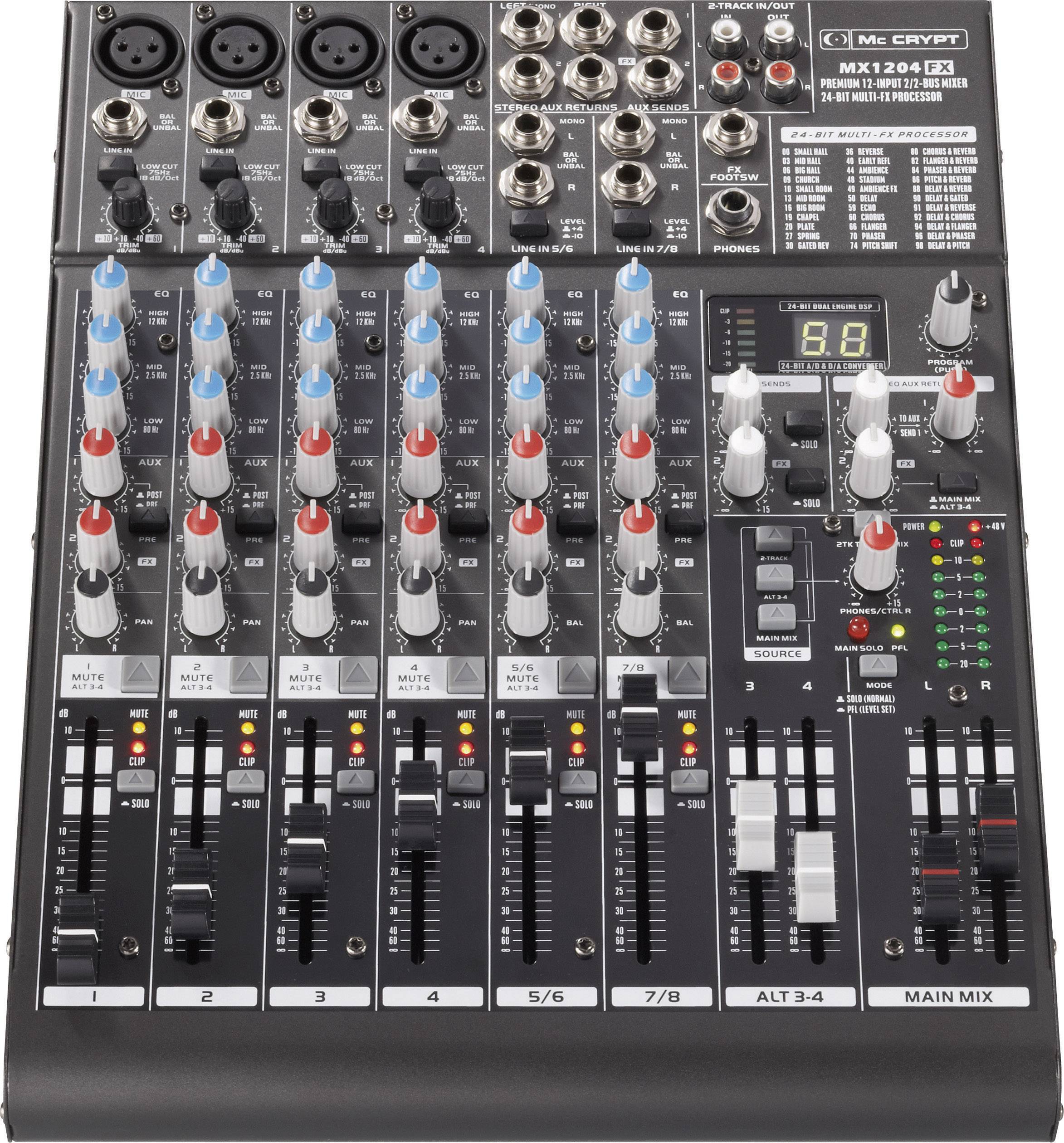 Mc Crypt MX1204 FX mixing panel from