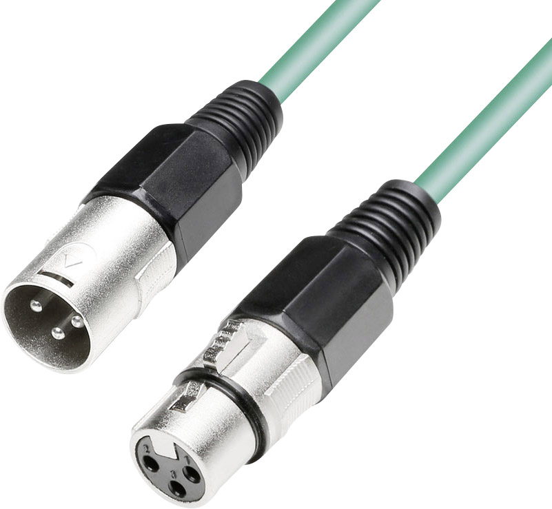 Paccs  XLR Cable [1x XLR socket - 1x XLR plug] 10.00 m Green