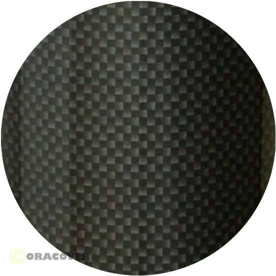 Round pattern of black carbon fibre fabric with a chequered design.