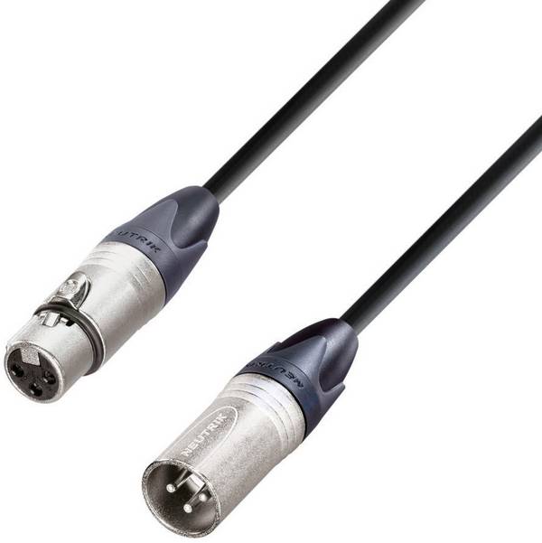 AH Cables KM3FMBLK XLR Connection cable [1x XLR socket - 1x XLR plug] 3.00 m Black