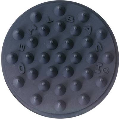 Round, dark blue rubber mat with raised bumps and embossed 'OEHLBACH' lettering; presumably designed for vibration dampening.