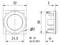 Technical drawing of a round component with dimensional specifications: diameter, depth, and distances in millimetres. Label 'BF 32'.