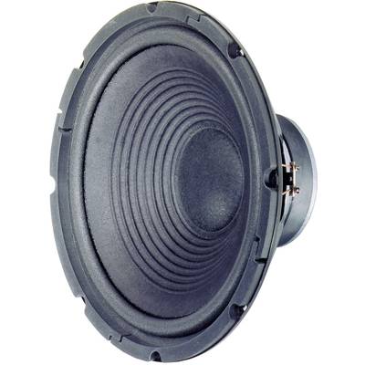 A black speaker in close-up, showing details of the membrane and structure.
