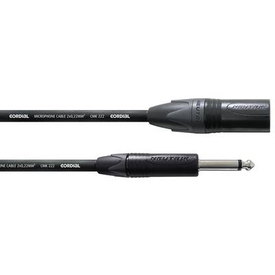 Cordial CPM 10 MP XLR Adapter cable [1x XLR plug - 1x Jack plug 6.35 mm] 10.00 m Black