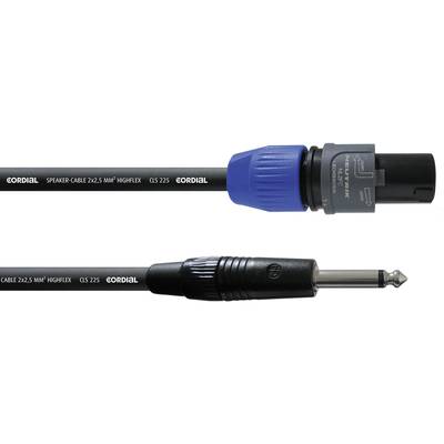 Cordial Loudspeaker Cable [1x SPK-type plug - 1x Jack plug 6.35 mm] 2 x 2.5 mm² 1.50 m Black