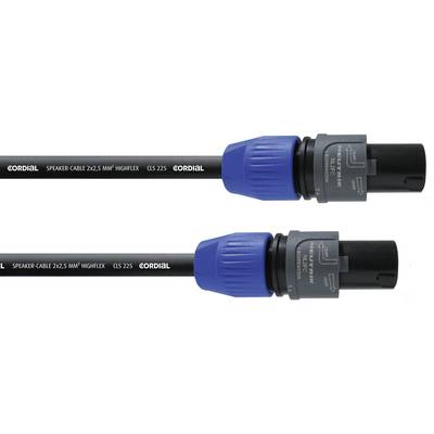 Cordial Loudspeaker Cable [1x SPK-type plug - 1x SPK-type plug] 2 x 2.5 mm² 20.00 m Black