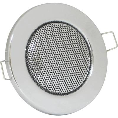 A round, metal tea strainer with a fine mesh and two side handles, for preparing loose tea in a teapot.