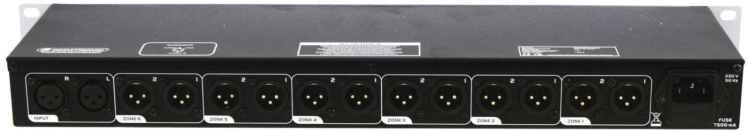 A linear device with ten socket outlets on the front, each marked with numbers or labels.