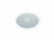 White, round ceiling speakers with mesh grille cover, centrally positioned for uniform sound distribution.