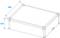 Isometric view of a rectangular box with handles at the corners. Dimensions: width 460 mm, height 105 mm.