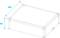 A technical drawing of a rectangular box with dimensions 455 x 90. The box has handles on the sides.