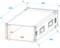 Drawing of a rectangular flight case with dimensions: 540 mm wide, 695 mm long, 4U high, and 595 mm deep, front opening 483 mm.