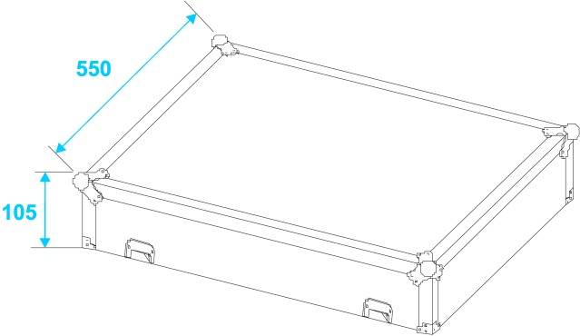 Roadinger Roadinger MCB-19 Hard case (L x W x H) 250 x 570 x 730 mm-2