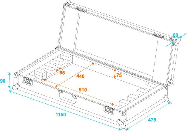 Roadinger Roadinger BAR-252 Hard case (L x W x H) 1145 x 475 x 145 mm-7